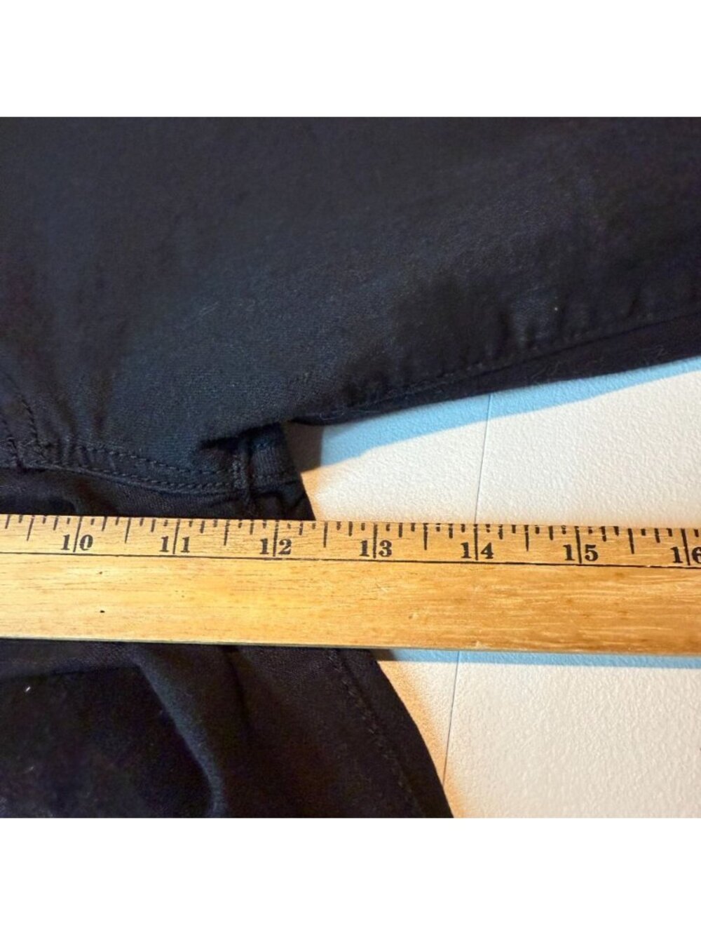 MOTHER Women 30 The Hustler Ankle Jean Fray Black Denim Flare Leg Pant High Rise - Picture 10 of 12